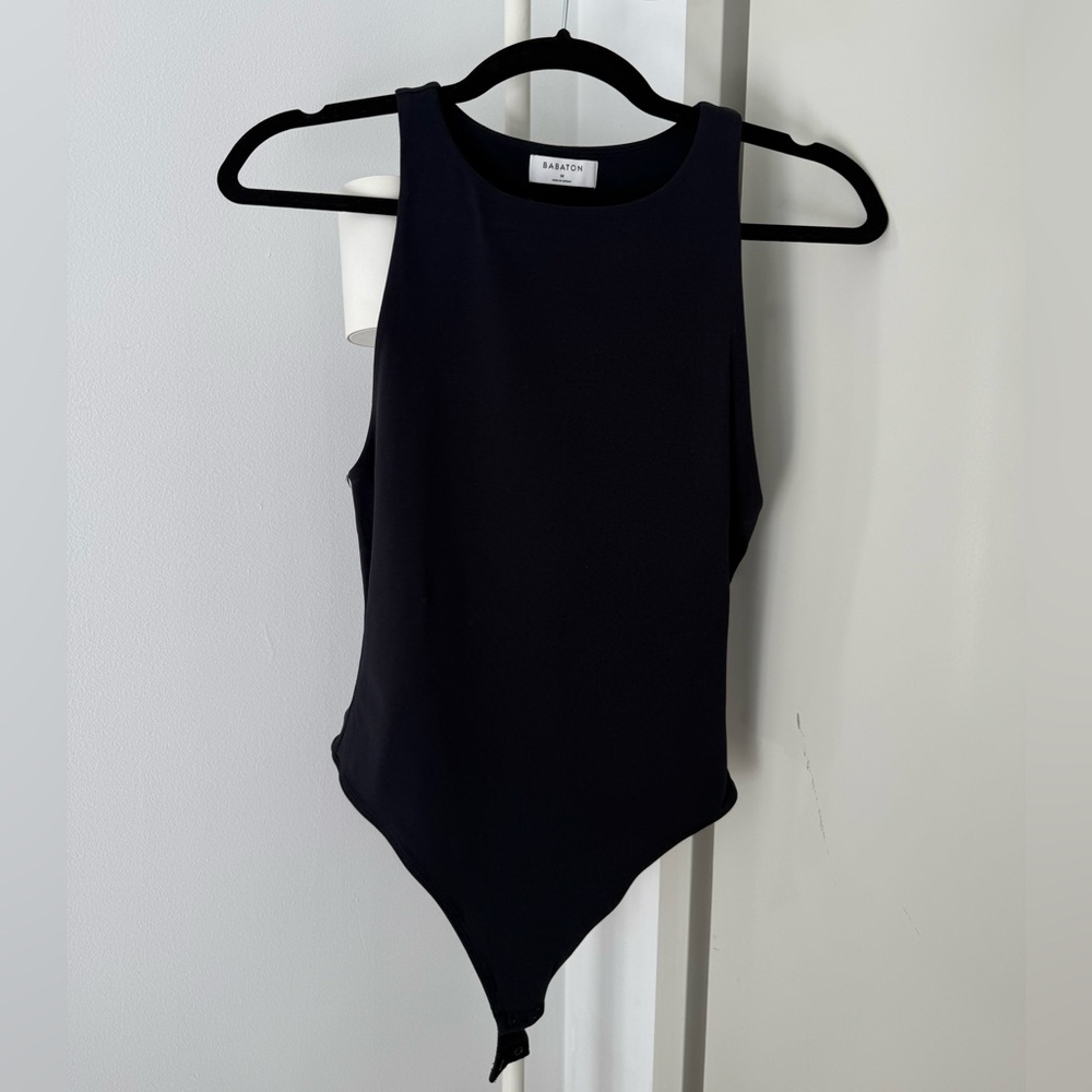 Aritzia Babaton Black Sleeveless One-Piece Bodysuit